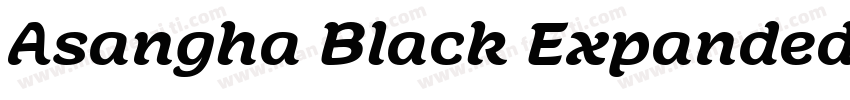 Asangha Black Expanded Italic字体转换